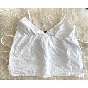 Brandy Melville Edith 100% Linen White Tank Top (One Size)